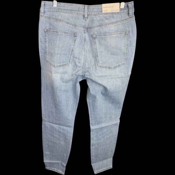 Warp + Weft Skinny High Rise Jeans 14/32 Chambray Stretch Cotton Denim NWT - Picture 7 of 15